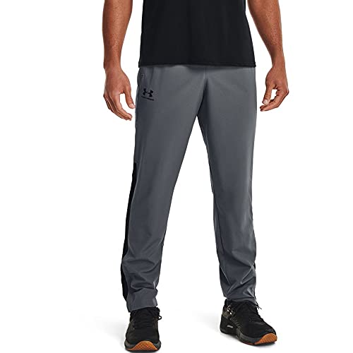 Under Armour Men's Woven Vital Workout Pants , Pitch Gray (012)/Black, Medium